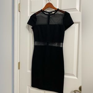 Michael Kors Black Mesh Panel Dress